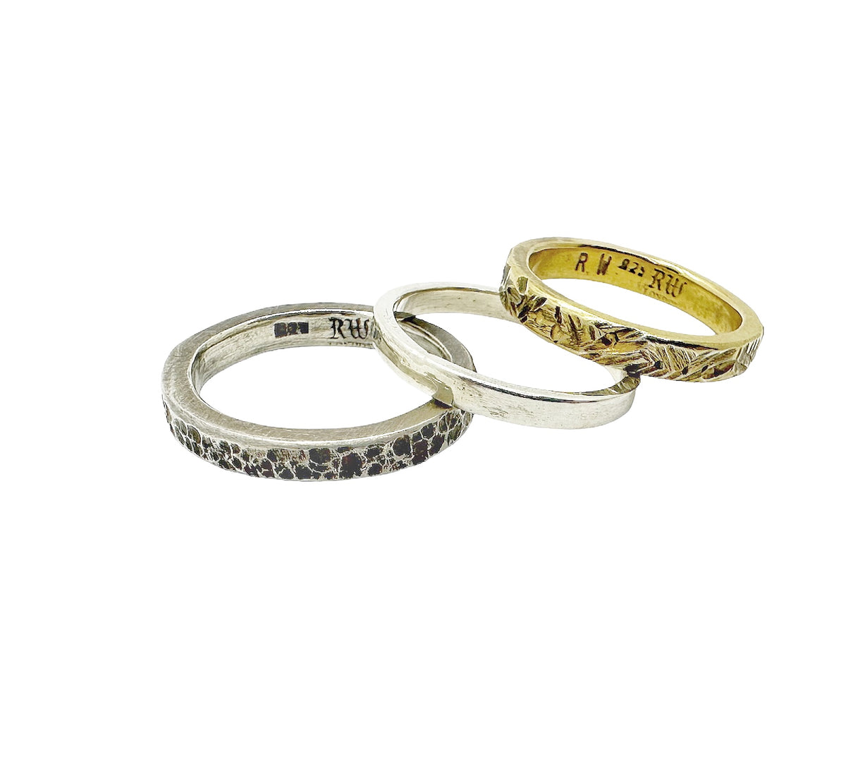 Latest designs, Mao Stack Silver Rings RW LONDON . Fast shipping